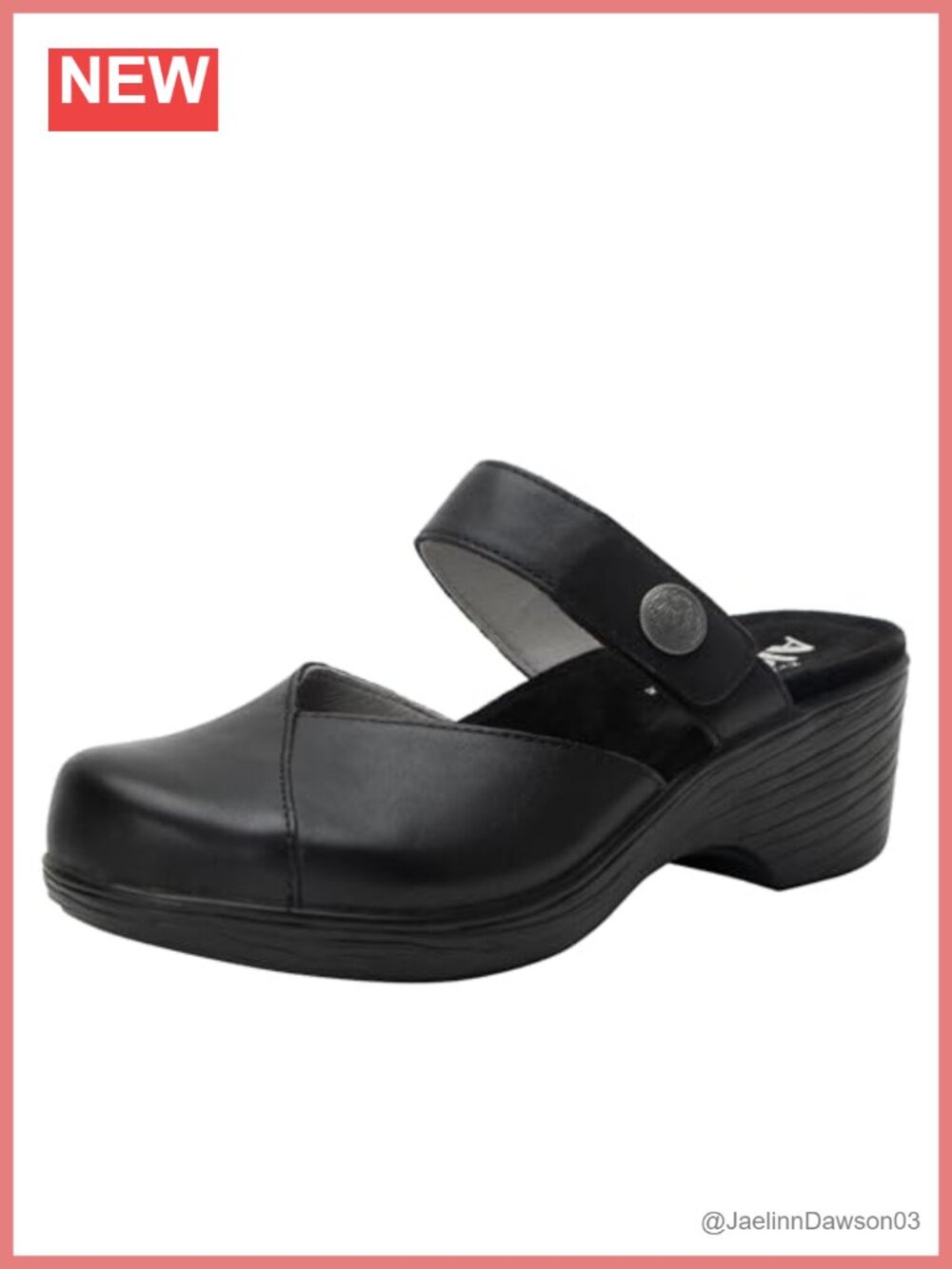 Leather Slip-On Wedge Heel Mules & Clogs Comfortable Arch Support